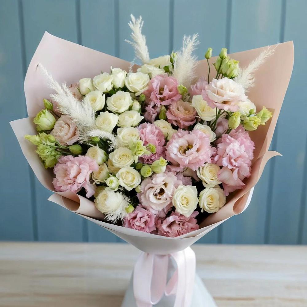 Букет цветов из: Альстромерии и Розы в Гуково