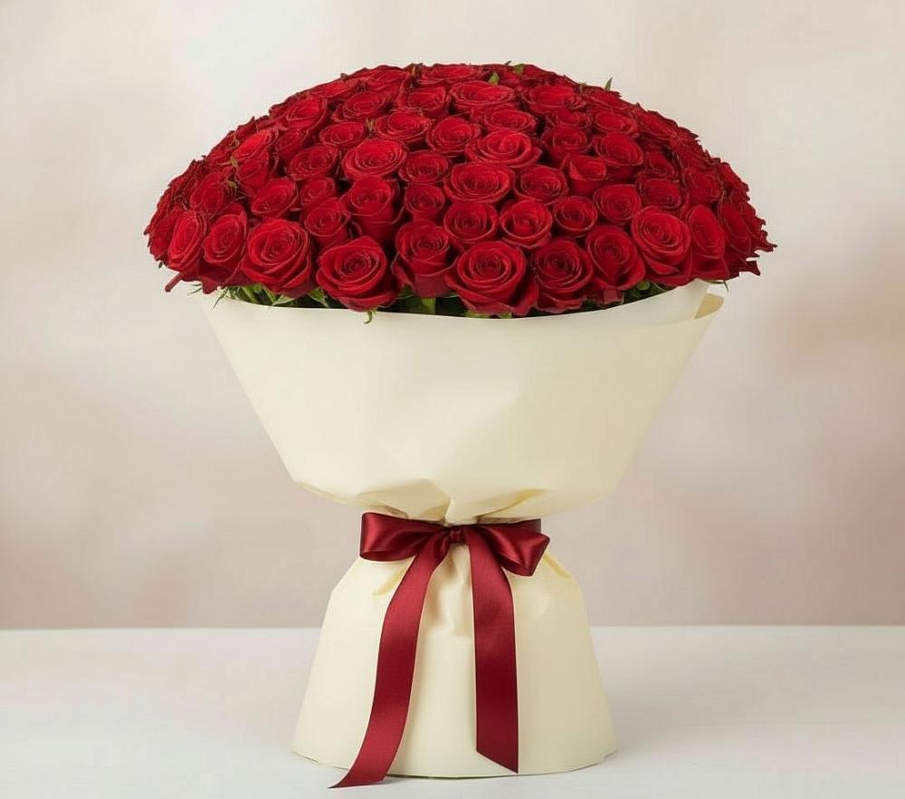 Букет 101 Красная роза Милано в Гуково