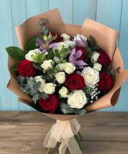 Букет цветов из:  Розы и Альстромерии в Гуково