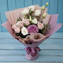 Букет цветов из:  Розы и Лизиантусы в Гуково