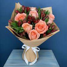 Букет цветов из:  Розы и Альстромерии #REPLACE_PRED# Гуково